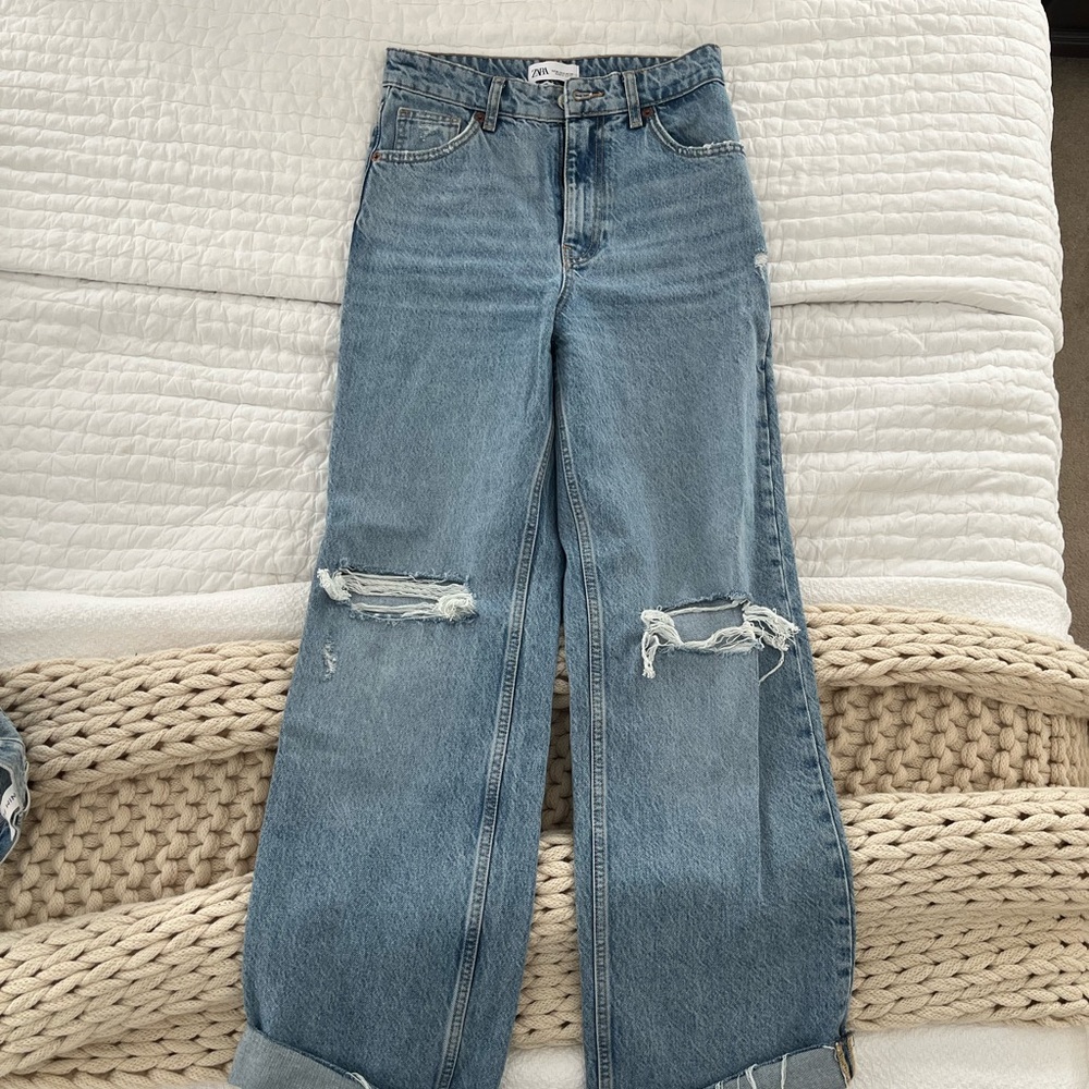 Zara Jean with raw hem